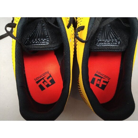Saucony Spitfire 5 Men’s 8.5 Yellow Red S29055-16 Track And Field Spiked Cleats - Picture 8 of 11